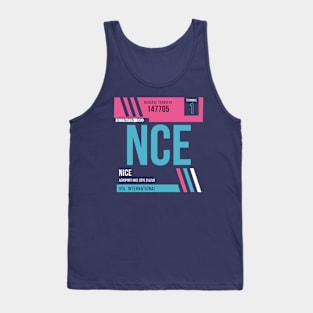 Nice (NCE) Airport Code Baggage Tag A Tank Top